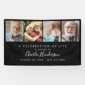 4モダンフォトカスタム文字葬式バナー 横断幕 (横)