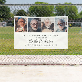 4モダンフォトカスタム文字葬式バナー 横断幕