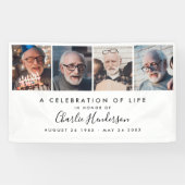 4モダンフォトカスタム文字葬式バナー 横断幕 (横)