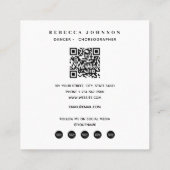 4モダンフォトダンサー振付家QRコード スクエア名刺 (裏面)