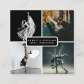 4モダンフォトダンサー振付家QRコード スクエア名刺 (正面)