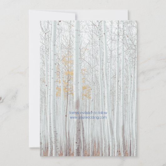 4モダンフォト素朴タイポグラフィ保存日 招待状 (裏面)