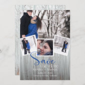 4モダンフォト素朴タイポグラフィ保存日 招待状 (正面/裏面)