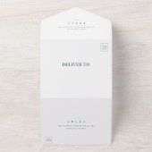 4モダン写真エレガントな結婚式 オールインワン招待状 (外側)