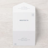 4モダン写真エレガントな結婚式 オールインワン招待状 (外側)