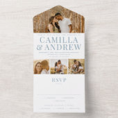 4モダン写真エレガントな結婚式 オールインワン招待状 (内側)