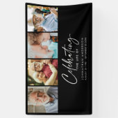 4モダン写真追悼式/葬式バナー 横断幕 (縦)