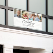 4モダン写真追悼式/葬式バナー 横断幕 (ビルの外側)