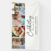 4モダン写真追悼式/葬式バナー 横断幕 (縦)