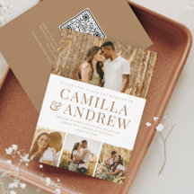 4モダン写真QRコードrsvpエレガントな結婚式