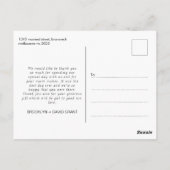 4モダン枚の写真結婚の感謝はがき ポストカード (裏面)