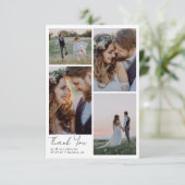 4モダン枚の写結婚真ありがとう サンキューカード (スタンド正面)