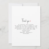 4モダン枚コラージュ赤ちゃんシャワーありがとう サンキューカード (裏面)