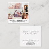 4モダン – 写真コラージュ |写真家プロフェッショナル スクエア名刺 (正面/裏面)