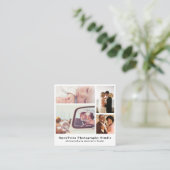 4モダン – 写真コラージュ |写真家プロフェッショナル スクエア名刺 (スタンド正面)