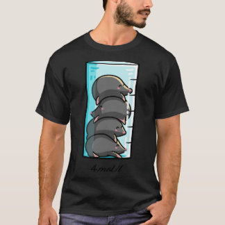 4モルパーリットル化学科学ジョーク家族 Tシャツ