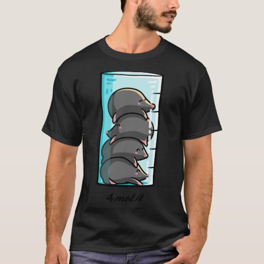 4モルパーリットル化学科学ジョーク家族 Tシャツ (正面)