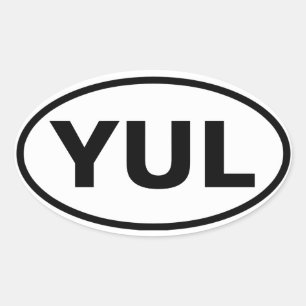 4モントリオール"YUL " 楕円形シール