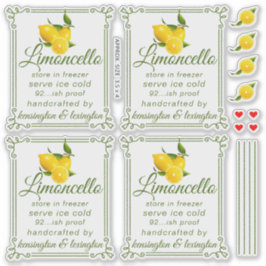 4ラベルの透明なLimoncello価格 シール