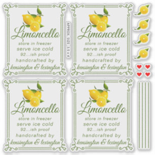4ラベルの透明なLimoncello価格 シール