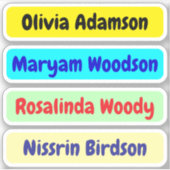 4ラベル – 防水ロング/姓シール シール (正面)