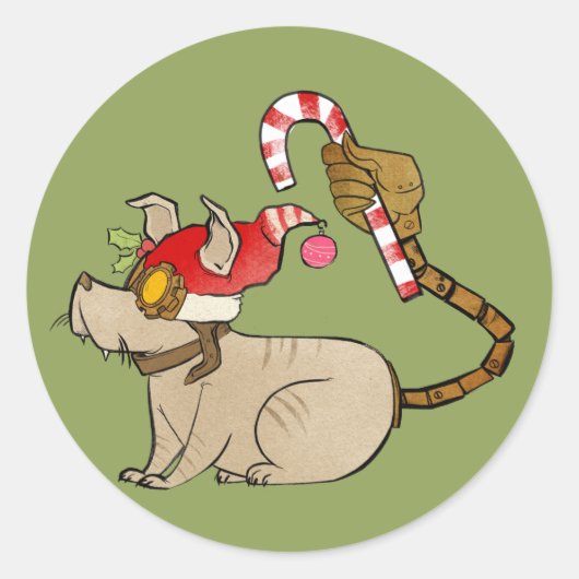 4リトルモンスターズ – テスラホリデーロゴ ラウンドシール (正面)