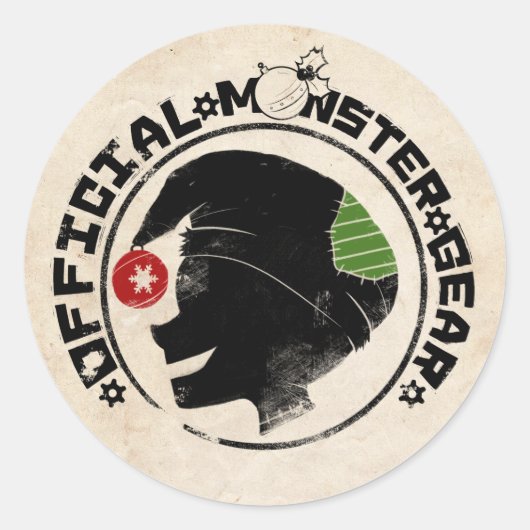 4リトルモンスターズ – ニジェルホリデーロゴ2 ラウンドシール (正面)