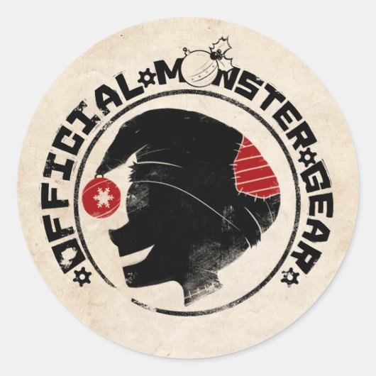 4リトルモンスターズ – ニジェルホリデーロゴ ラウンドシール (正面)