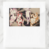 4リトルモンスター – グループ 長方形シール (バッグ)