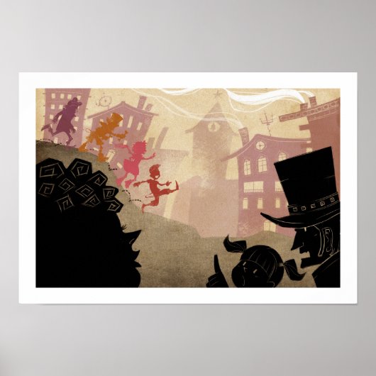 4リトルモンスター – 歩くスルー・タウン ポスター (正面)