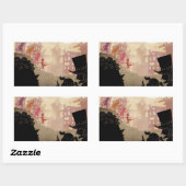 4リトルモンスター – 歩くスルー・タウン 長方形シール (シート)