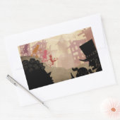 4リトルモンスター – 歩くスルー・タウン 長方形シール (封筒)