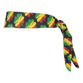 4リーフクローバーパターン赤黄グリーンラスタ タイヘッドバンド (回転90)