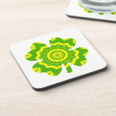 4リーフクローバー懸命プラスチックコースター コースター (左側)