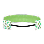 4リーフクローバー模様（白） アスレチックヘッドバンド (裏面)