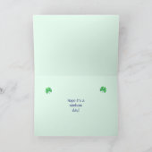 4リーフクローバー聖パトリックの日(写真フレーム) カード (内部)