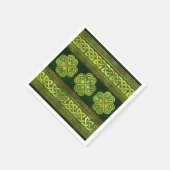 4リーフラッキークローバーシャムロックオーナメント スタンダードカクテルナプキン (角)
