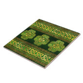 4リーフラッキークローバーシャムロックオーナメント タイル (側面)