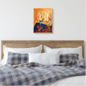4ワイングラス付きトーストCanvas Print キャンバスプリント (インサイチュ (寝室))