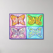 4ワードバタフライウイングキャンバスプリント絵画ズ キャンバスプリント (正面)