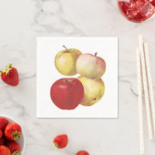 4ヴィンテージりんご図解入りの、写真付きのナプキン スタンダードカクテルナプキン (インサイチュ)