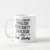 4ヶ国語 英語 悪口 フィールドホッケー コーヒーマグカップ (左)
