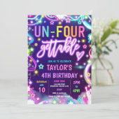 4ヶ月のネオングロー4th誕生日パーティー 招待状 (スタンド正面)