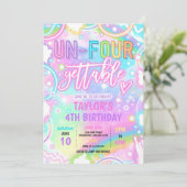 4ヶ月のネオングロー4th誕生日パーティー 招待状 (スタンド正面)