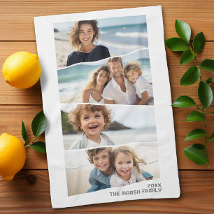 4不均等なコラージュ – ファンキー四辺形アート キッチンタオル