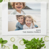 4不均等なコラージュ – ファンキー四辺形アート キッチンタオル (折り畳み)