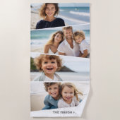 4不均等なコラージュ – ファンキー四辺形アート ビーチタオル (正面)