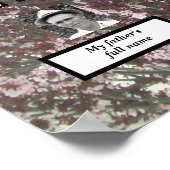 4世代ピンクの花の家族の木のポスター ポスター (角)