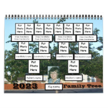 4世代フォトファミリーツリーカレンダー
