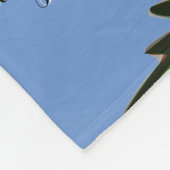 4世代フォトファミリーツリースケッチブルー フリースブランケット (角)